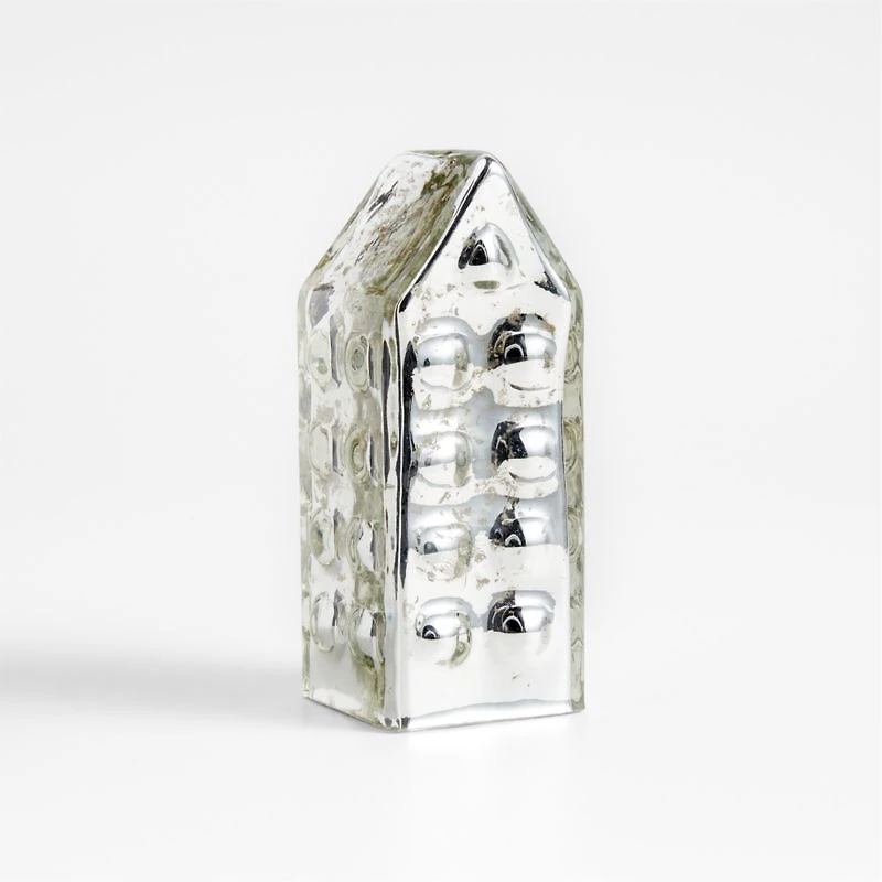 Medium Mercury Glass Holiday House