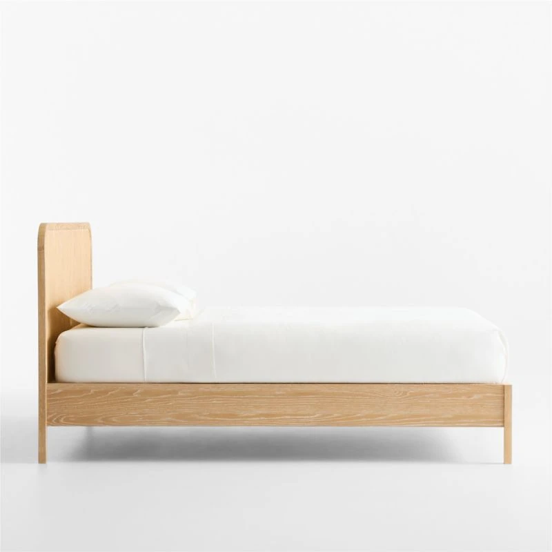 Mira Cerused Natural Oak Kids Full Bed