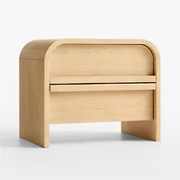 Mira Cerused Natural Oak Kids Nightstand with Drawer