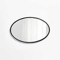 Mirabella Black Metal Oval Wall Mirror 25.75"x40"