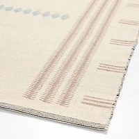 Mirror Pattern Mist Blue Chenille Kids Area Rug 5'x8'
