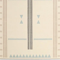 Mirror Pattern Mist Blue Chenille Kids Area Rug 5'x8'