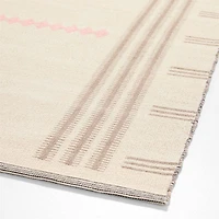 Mirror Pattern Elegant Pink Chenille Kids Area Rug 6'x9'