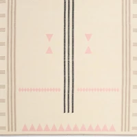 Mirror Pattern Elegant Pink Chenille Kids Area Rug 6'x9'
