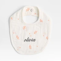 Mixed Print Pink Organic Cotton Gauze Baby Bib, Set of 3