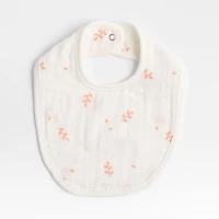 Mixed Print Pink Organic Cotton Gauze Baby Bib, Set of 3