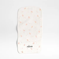 Mixed Print Pink Organic Cotton Gauze Baby Burp Cloth, Set of 3