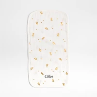 Mixed Print Savannah Yellow Organic Cotton Gauze Baby Burp Cloth, Set of 3