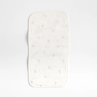 Mixed Print Muted Teal Organic Cotton Gauze Baby Burp Cloth, Set of 3