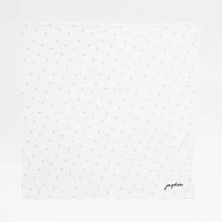 Mixed Print Coy Blue Organic Cotton Gauze Baby Swaddle Blankets, Set of 3