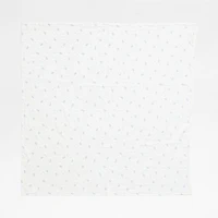 Mixed Print Coy Blue Organic Cotton Gauze Baby Swaddle Blankets, Set of 3