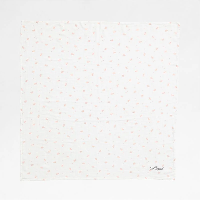 Mixed Print Pink Organic Cotton Gauze Baby Swaddle Blankets, Set of 3