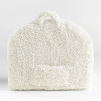 Large Cream Mongolian Faux Fur Kids Lounge Nod Chair Cover