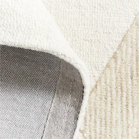 Modern Alphabet Calm Beige Kids Wool 12"x18" Rug Swatch