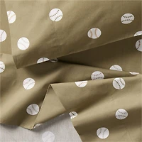 Stay Cool Modern Baseball Organic Cotton Kids Twin Sheet Set