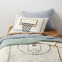 Modern Basketball Organic Cotton Kids Twin Quilt