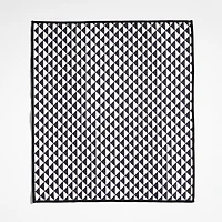 Modern Check Black Recycled Kitchen Towels, Set of 2