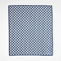 Modern Check Indigo Recycled Kitchen Towels, Set of 2