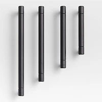 Modern 4" Flat-End Matte Black Cabinet Drawer Bar Pull