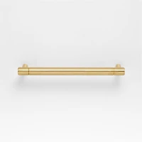 Modern 5" Flat-End Brushed Brass Cabinet Drawer Bar Pull