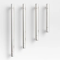 Modern 3" Flat-End Polished Chrome Cabinet Drawer Bar Pull