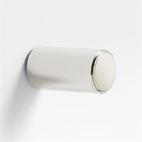 Modern Flat-End Cylinder Brushed Brass Cabinet Knob