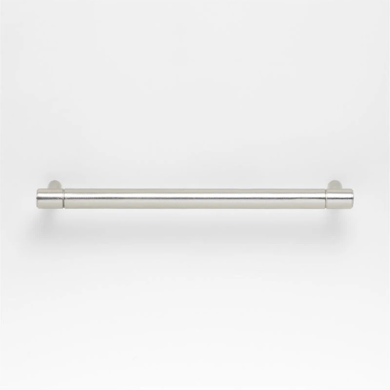 Modern 6" Flat-End Brushed Nickel Cabinet Drawer Bar Pull