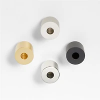 Modern Flat-End Pedestal Brushed Brass Cabinet Knob
