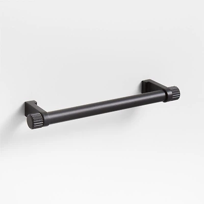 Modern 5" Fluted Matte Black Cabinet Drawer Bar Pull