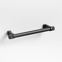 Modern 5" Fluted Matte Black Cabinet Drawer Bar Pull
