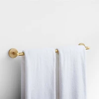 Modern Fluted Brushed Brass Bath Towel Bar 24"