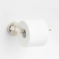 Modern Fluted Polished Chrome Wall-Mounted Toilet Paper Holder