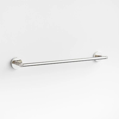 Modern Fluted Polished Chrome Bath Towel Bar 24"