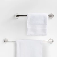 Modern Fluted Polished Chrome Bath Towel Bar 24"