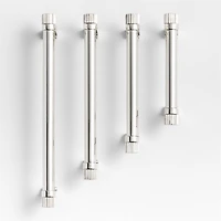 Modern 6" Fluted Polished Chrome Cabinet Drawer Bar Pull