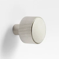 Modern Fluted Brushed Nickel Cabinet Knob