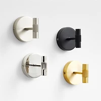 Modern Fluted Matte Black Bathroom Towel Hook
