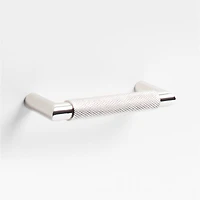 Modern Knurled 3" Polished Chrome Cabinet Pull