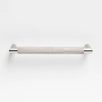 Modern Knurled 6" Brushed Nickel Cabinet Pull
