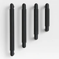 Modern Knurled 3" Matte Black Cabinet Pull