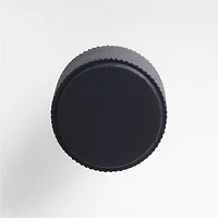 Modern Knurled Matte Black Knob