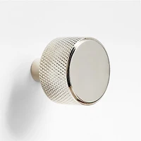 Modern Knurled Matte Black Knob