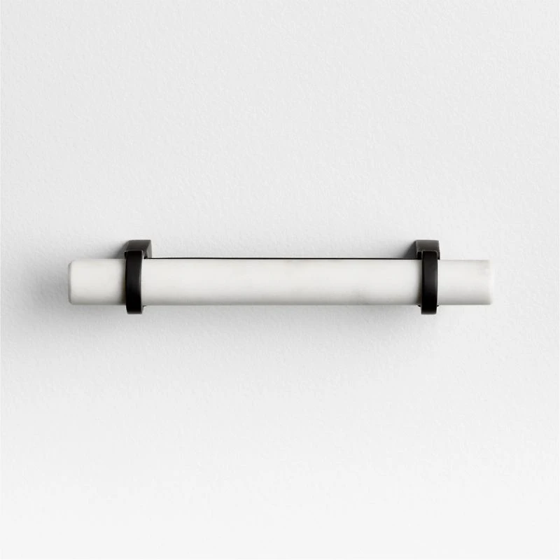 Modern Marble Black Cabinet Drawer Bar Pull 4"