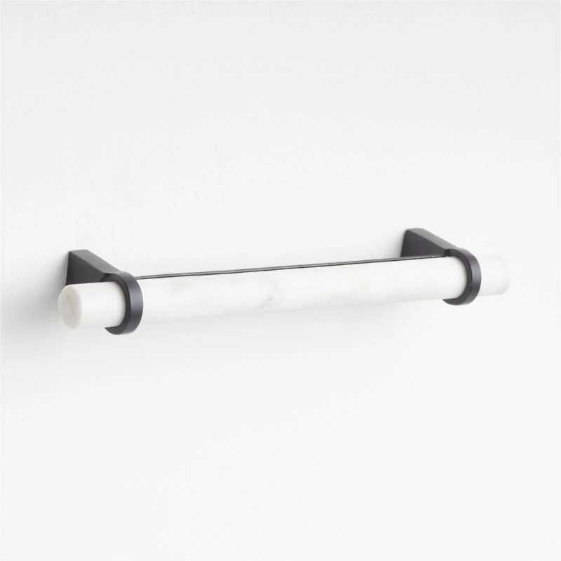 Modern Marble Black Cabinet Drawer Bar Pull 6"