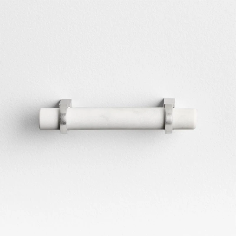 Modern Marble Silver Cabinet Drawer Bar Pull 3"