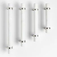 Modern Marble Silver Cabinet Drawer Bar Pull 3"