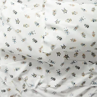 Stay Cool Modern Robot Organic Cotton Kids Twin Sheet Set