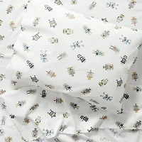 Stay Cool Modern Robot Organic Cotton Kids Twin Sheet Set