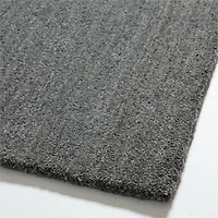 Modern Soccer Field Wool Charcoal Kids 12"x18" Rug Swatch