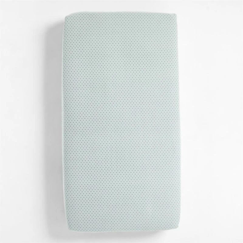 Modern Star Organic Brushed Cotton Blue Baby Crib Fitted Sheet